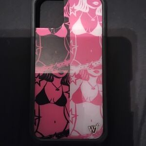 Wildflowers Pink and Black Phone Case